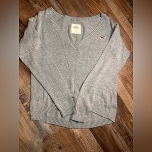 Y2K hollister grey V-Neck Sweater